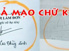 GIẢ MẠO CHỮ KÝ PHẠM TỘI GÌ