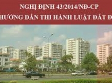 NGHỊ ĐỊNH 43/2014/NĐ-CP HƯỚNG DẪN THI HÀNH LUẬT ĐẤT ĐAI 2013