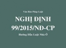 NGHỊ ĐỊNH 99/2015/NĐ-CP HƯỚNG DẪN THI HÀNH LUẬT NHÀ Ở 2014